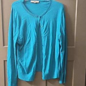 LOFT Teal Cardigan Sweater